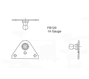 Part Number FB120 Schematic Drawings - Mounting Hardware For Signature Series Gas Springs
