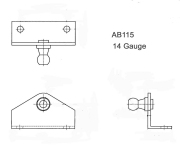 Part Number AB115 Diagram - Mounting Hardware For Signature Series Gas Springs