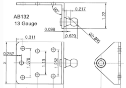 AB135 Mounting Bracket Schematic Design