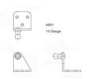 Part # AB51 Schematic Diagram - Mounting Hardware For Signature Series Gas Springs